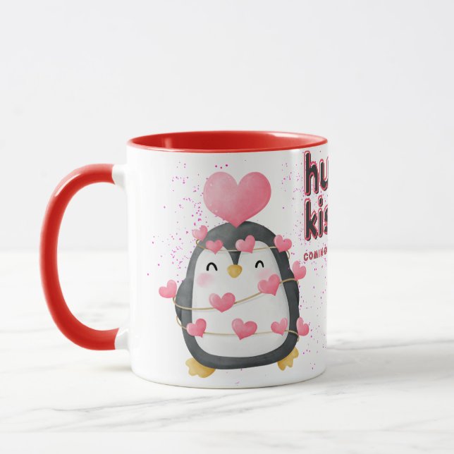Pinguin Hug & Kiss Coffee Tasse (Links)