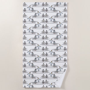 Pinguin Iceberg Party Beach Handtuch (Farbe auswäh