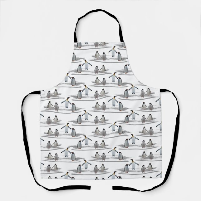 Pinguin Iceberg Party über Print Schürze (Vorderseite)