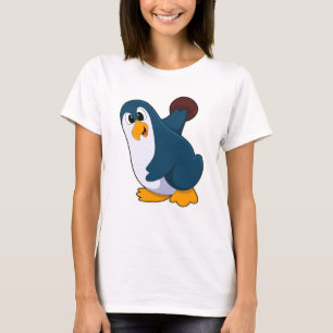 Pinguin im Bowling mit Bowlingball T-Shirt