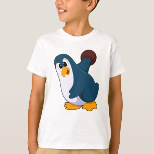 Pinguin im Bowling mit Bowlingball T-Shirt