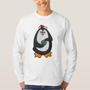 Pinguin im Bowling mit Bowlingball T-Shirt