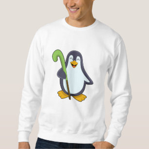 Pinguin im Hockey mit Hockey-Schläger Sweatshirt