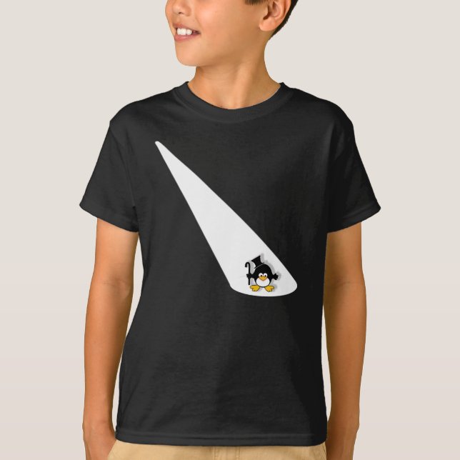 Pinguin im Scheinwerfer T-Shirt (Vorderseite)