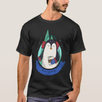 Pinguin im Schnee glücklich mit Kaffee Ohr Muffs M