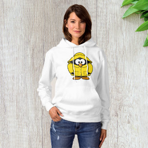 Pinguin in einem gelben Regenmantel Hoodie