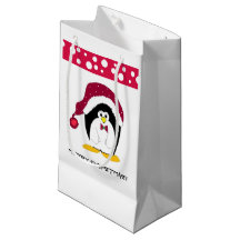 Pinguin in einer Weihnachtsmannmütze