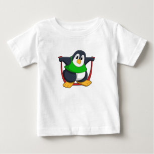 Pinguin in Fitness mit Skipping rope.PNG Baby T-shirt