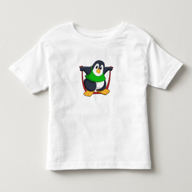 Pinguin in Fitness mit Skipping rope.PNG Kleinkind T-shirt (Vorderseite)