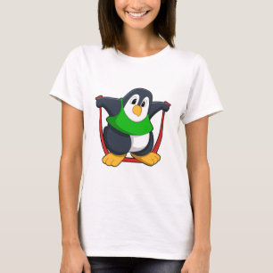 Pinguin in Fitness mit Skipping rope.PNG T-Shirt