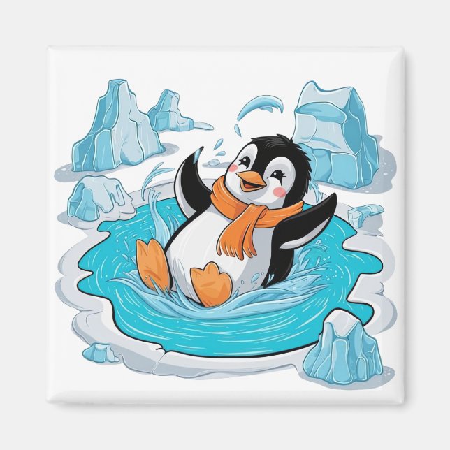 Pinguin in Ice Magnet (Vorne)