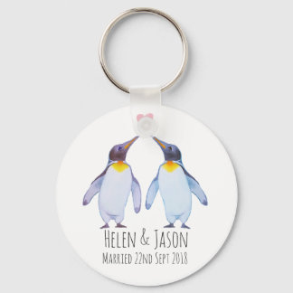 Pinguin-Individuelle Name Hochzeitsketten Schlüsselanhänger