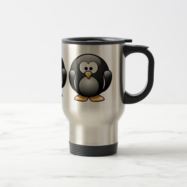 Pinguin-Kaffeetasse Reisebecher (Rechts)