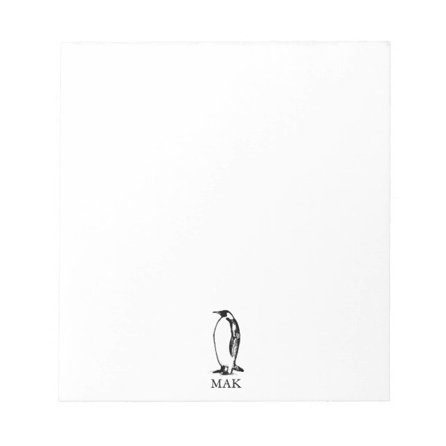 Pinguin Kaiser Vogel Polar  Notizblock (Vorderseite)