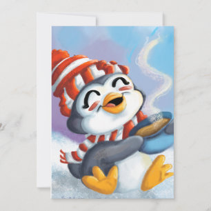 Pinguin-Kakao-Karte Feiertagskarte