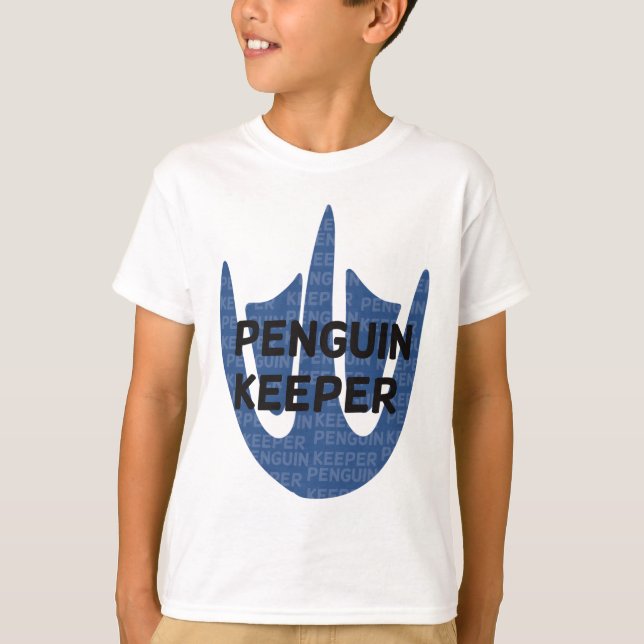 Pinguin Keeper Foot Print T-Shirt (Vorderseite)