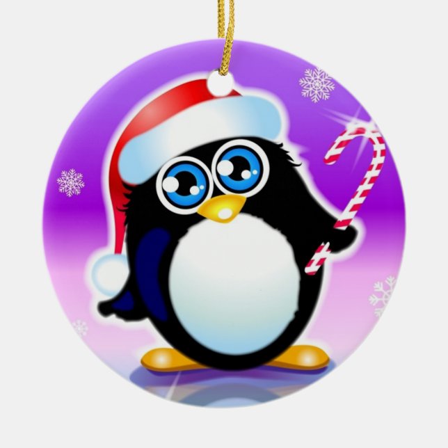 Pinguin Keramik Ornament (Vorne)