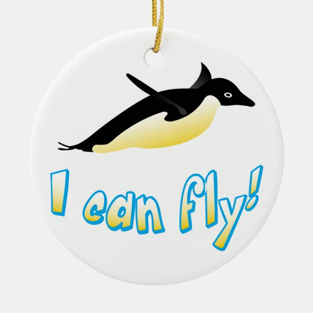 Pinguin Keramik Ornament (Vorne)