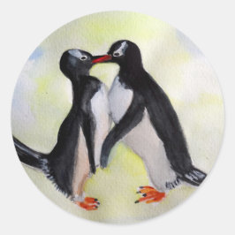 Pinguin Kiss, Aufkleber für Wasserfarben