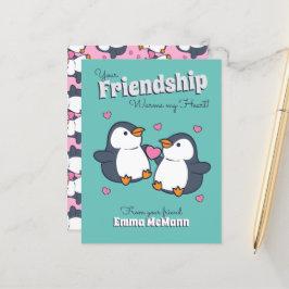 Pinguin-Klassenzimmer Valentine Niedlich Freundsch Postkarte