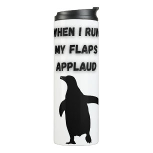 Pinguin klatscht unangemessen peinlich Beifall Thermosbecher