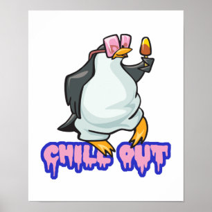 Pinguin kühlen poster