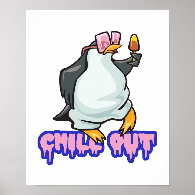 Pinguin kühlen poster (Vorne)