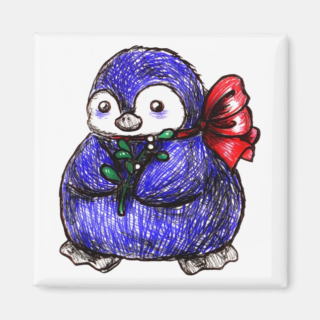 Pinguin-Küken Magnet (Vorne)