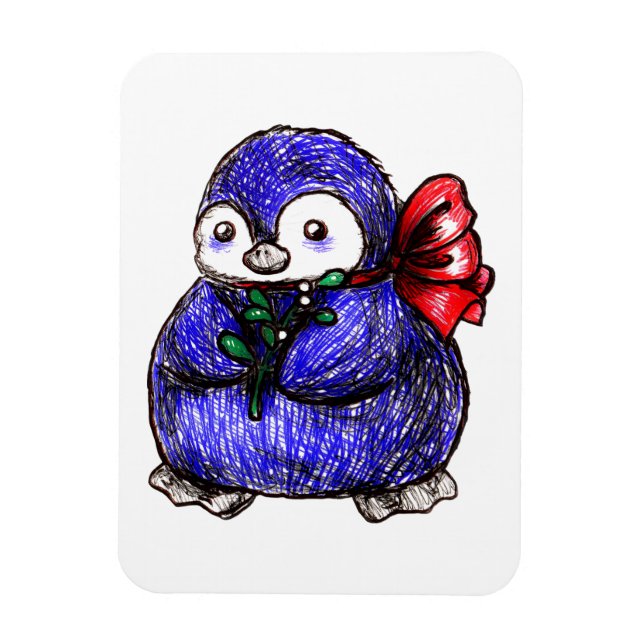 Pinguin-Küken Magnet (Vertikal)