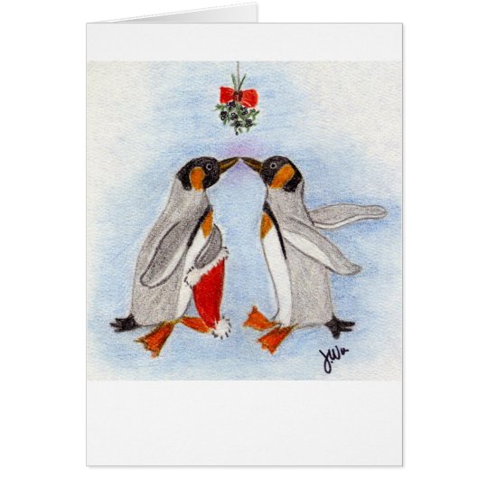 Pinguin-Kusskarte Karte