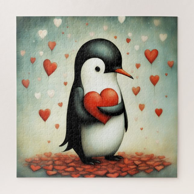 Pinguin Liebe 1 (Vertikal)