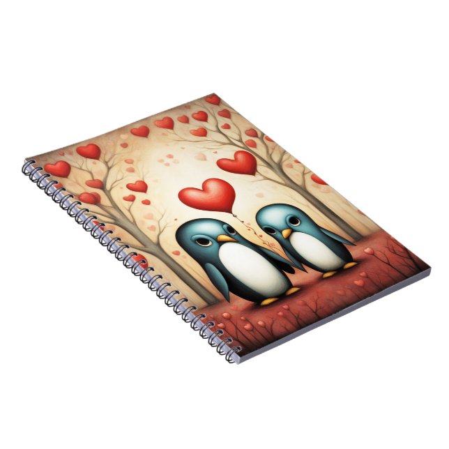 Pinguin Liebe 3 Notizblock (Rechte Seite)