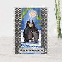 Pinguin Liebe Aurora Jubiläumskarte Personalisiere