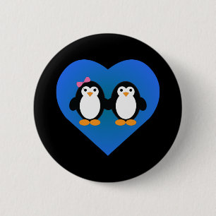 Pinguin-Liebe Button