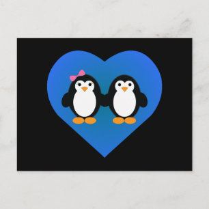 Pinguin-Liebe Feiertagspostkarte