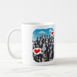 Pinguin Liebe für Valentine. Liebe an erster Stell Kaffeetasse