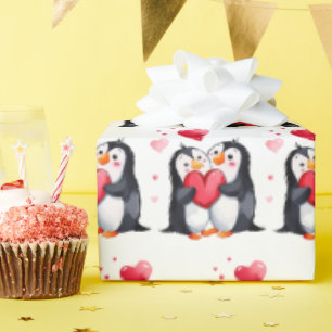 Pinguin-Liebe Geschenkpapier