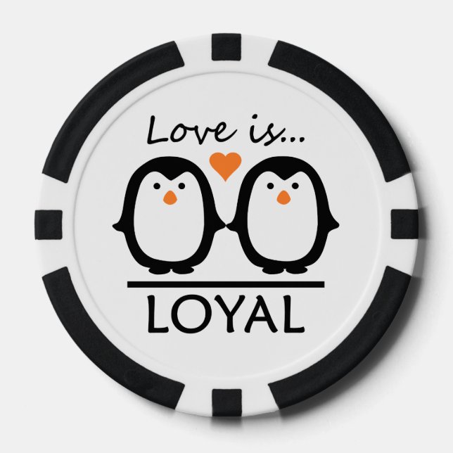 Pinguin Liebe Hochzeitstag Chips (Vorderseite)