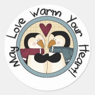Pinguin Liebe Holiday Shirts und Geschenke Runder Aufkleber
