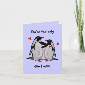 Pinguin-Liebe-Jubiläumskarte Karte