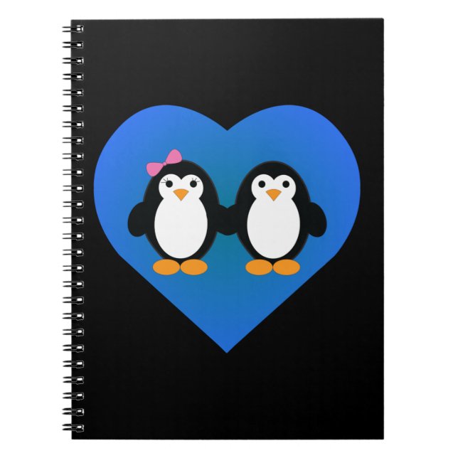 Pinguin-Liebe Notizblock (Vorderseite)