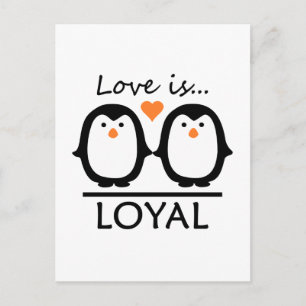 Pinguin-Liebe Postkarte