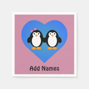 Pinguin-Liebe Serviette