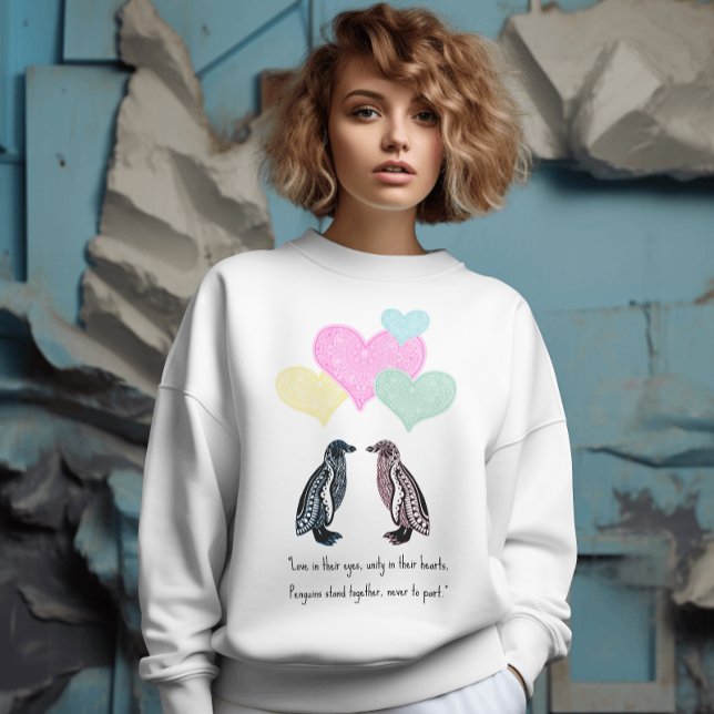 Pinguin Liebe: Yoga-Partnergeschenk Chakra Herz Sweatshirt (Von Creator hochgeladen)