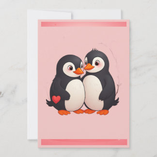 Pinguin-Liebesparty-Einladung Einladung