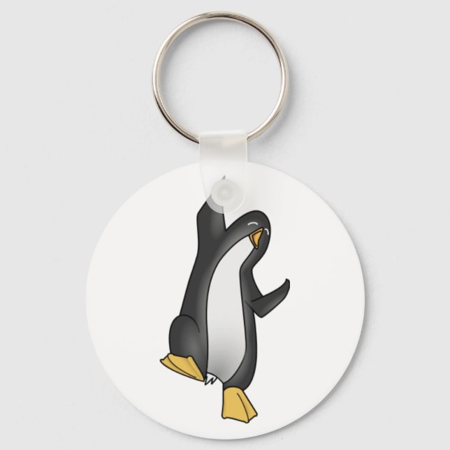 Pinguin-Linux-Tux-Bild Schlüsselanhänger (Vorderseite)