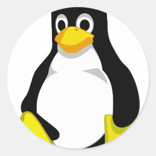 Pinguin Linux Tux Runder Aufkleber