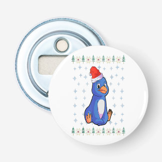 Pinguin Lover Button Flaschenöffner mit Magnet