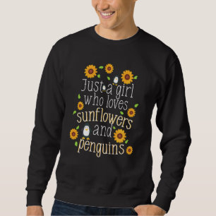 Pinguin Lover Sonnenblumen Der Mensch und die Wein Sweatshirt