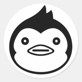 Pinguin-Markenaufkleber Runder Aufkleber